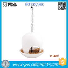 Hängende Keramikschale für Bird White Bird Feeder